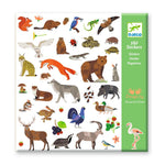 Djeco 160 Adesivi Fauna, stickers animali del bosco per bambini