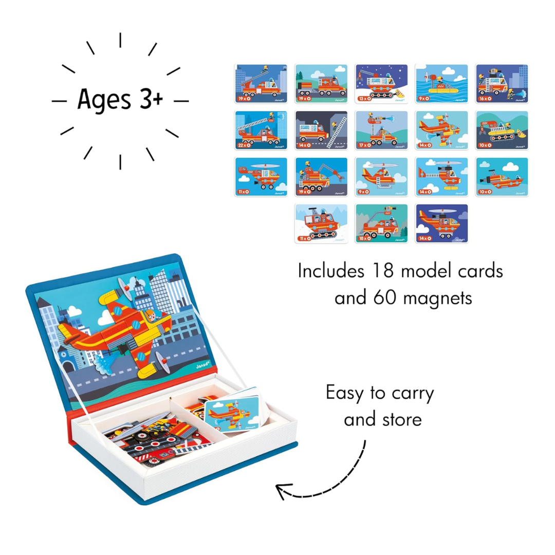 Janod - Magnéti'Book Pompieri