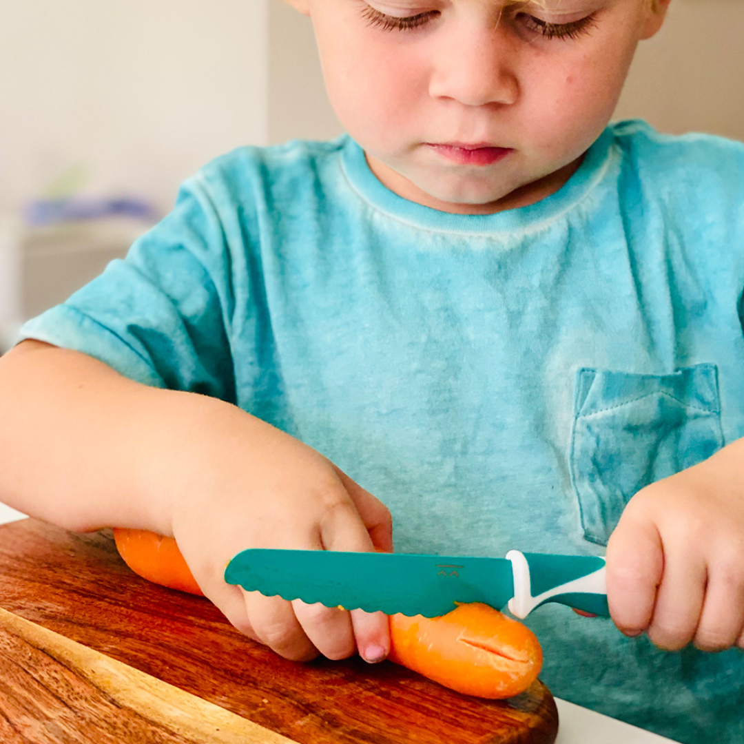 Kiddikutter - Coltello Autonomia Bimbi - Azzurro – Le Coccole