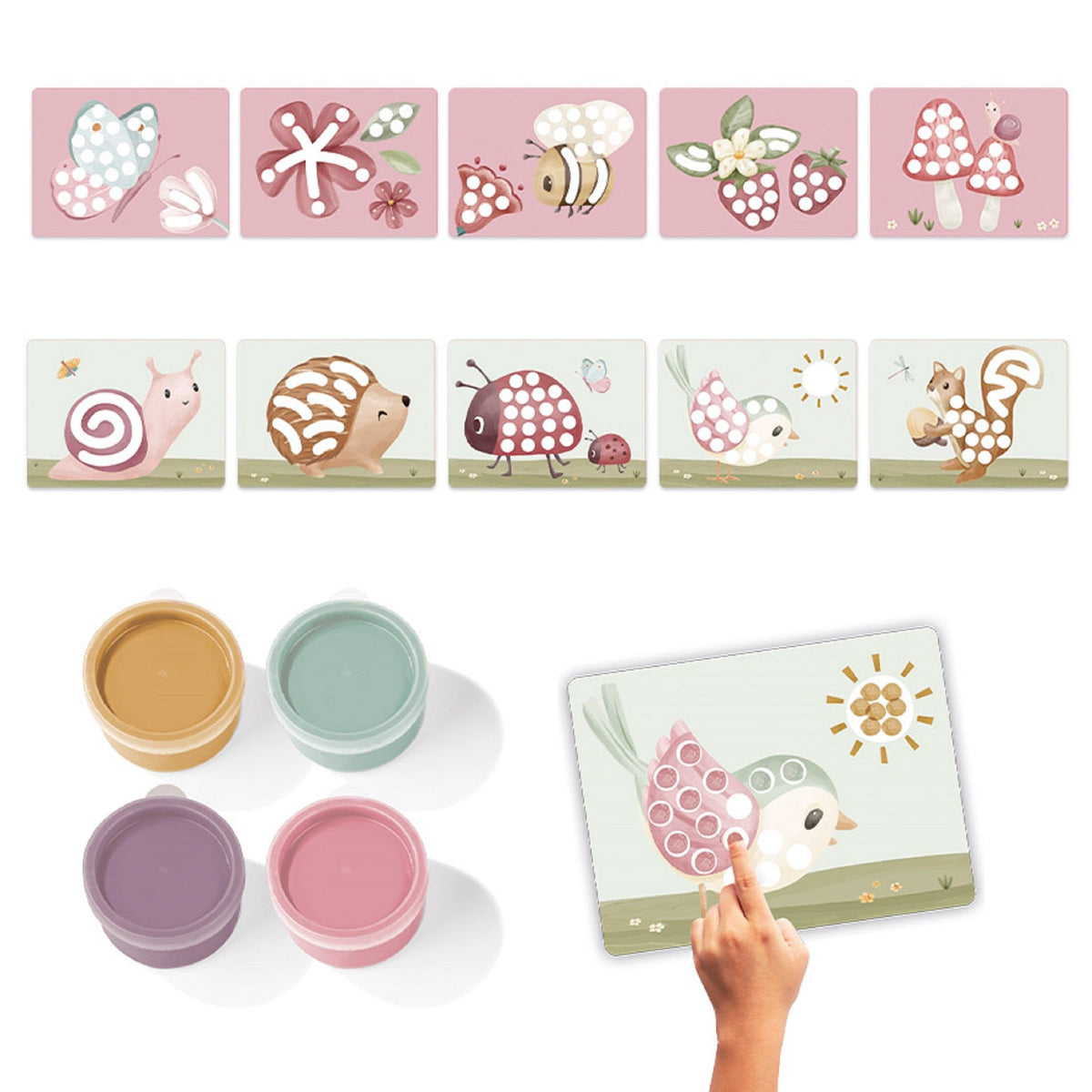 Pittura con le Dita Little Dutch linea Fairy Garden – colori a dita lavabili
