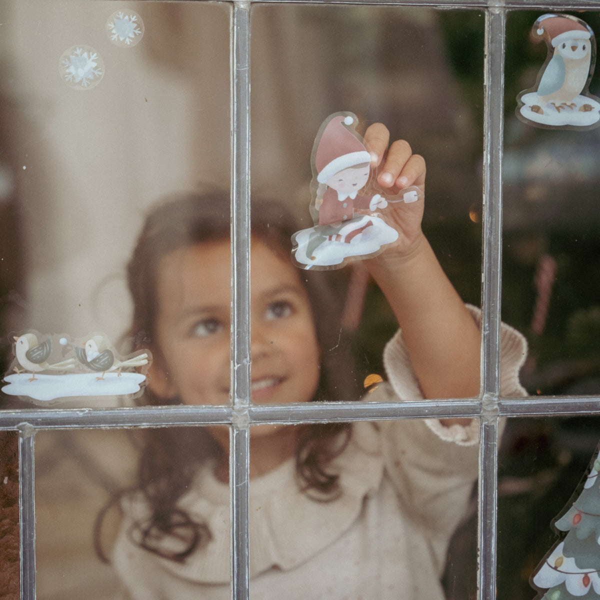 Adesivi natalizi Little Dutch per vetri e specchi, pensierino per il calendario dell'Avvento