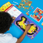 Gioco magnetico bambini Floss & Rock puzzle 20 pezzi tema macchine