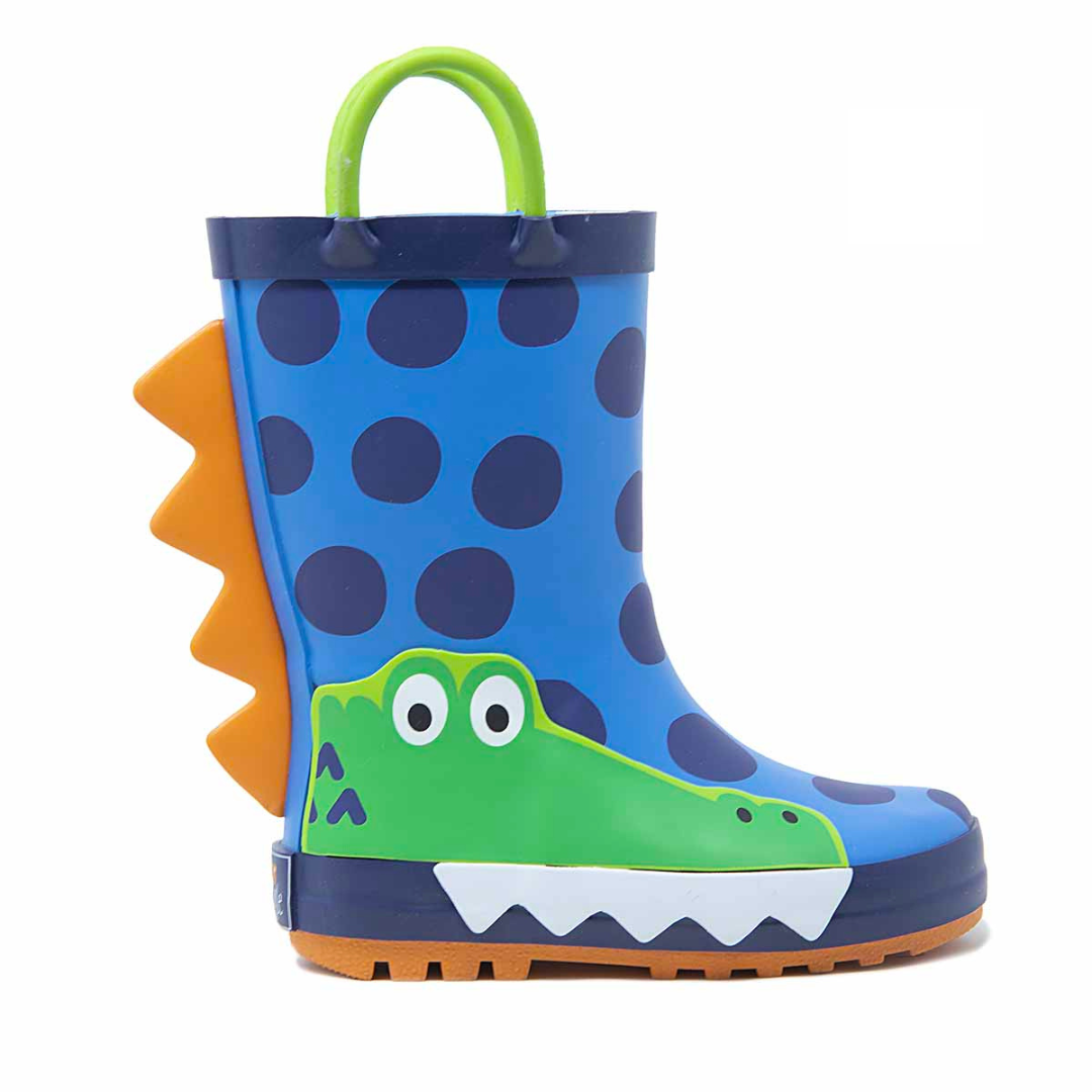 Set pioggia bambino Mr Tiggle Dragon: stivali, mantella Drago Verde e imbottitura