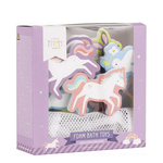 Forme schiuma bagnetto tema unicorno con contenitore a rete A Little Lovely Company