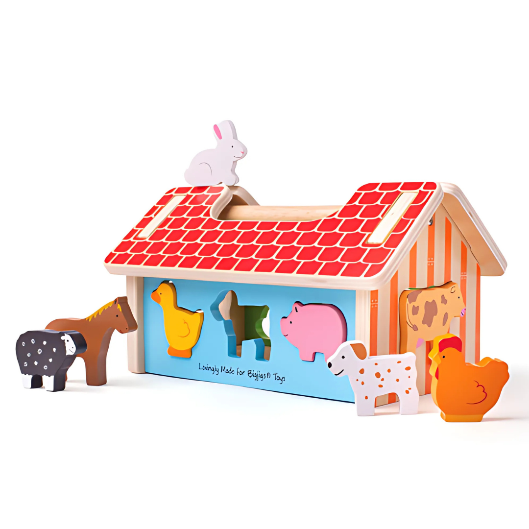 Bigjigs Fattoria Incastro in Legno – Gioco Educativo 12+