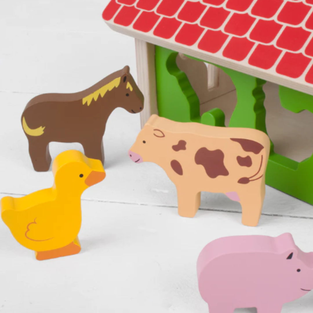 Bigjigs Fattoria Incastro in Legno – Gioco Educativo 12+