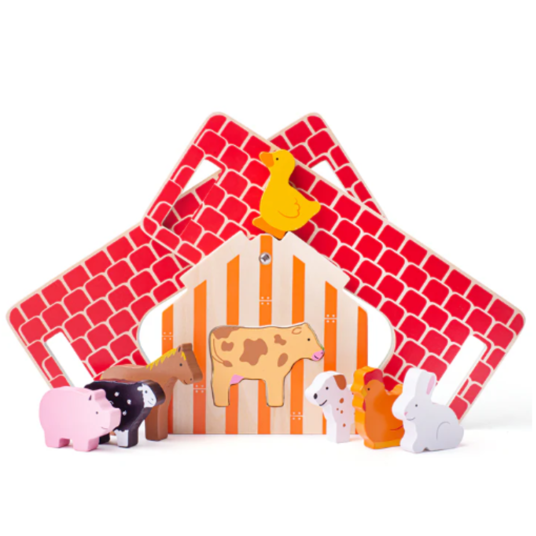 Bigjigs Fattoria Incastro in Legno – Gioco Educativo 12+