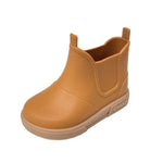 Boatilus Baby Beatly Pumpkin, stivaletti pioggia bambini bassi in gomma, arancio zucca con suola beige