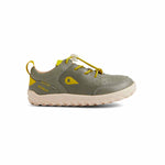 Bobux Alpha Nova I-Walk Vetiver scarpe barefoot per bambini in pelle verde salvia con lacci giallo senape
