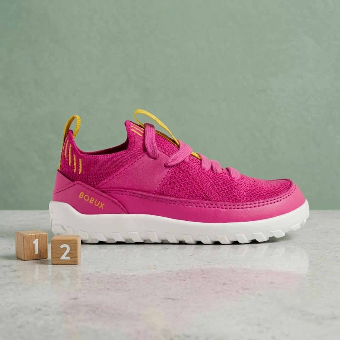 Scarpe Bobux I-Walk Meta Rose Violet con suola flessibile per bambini