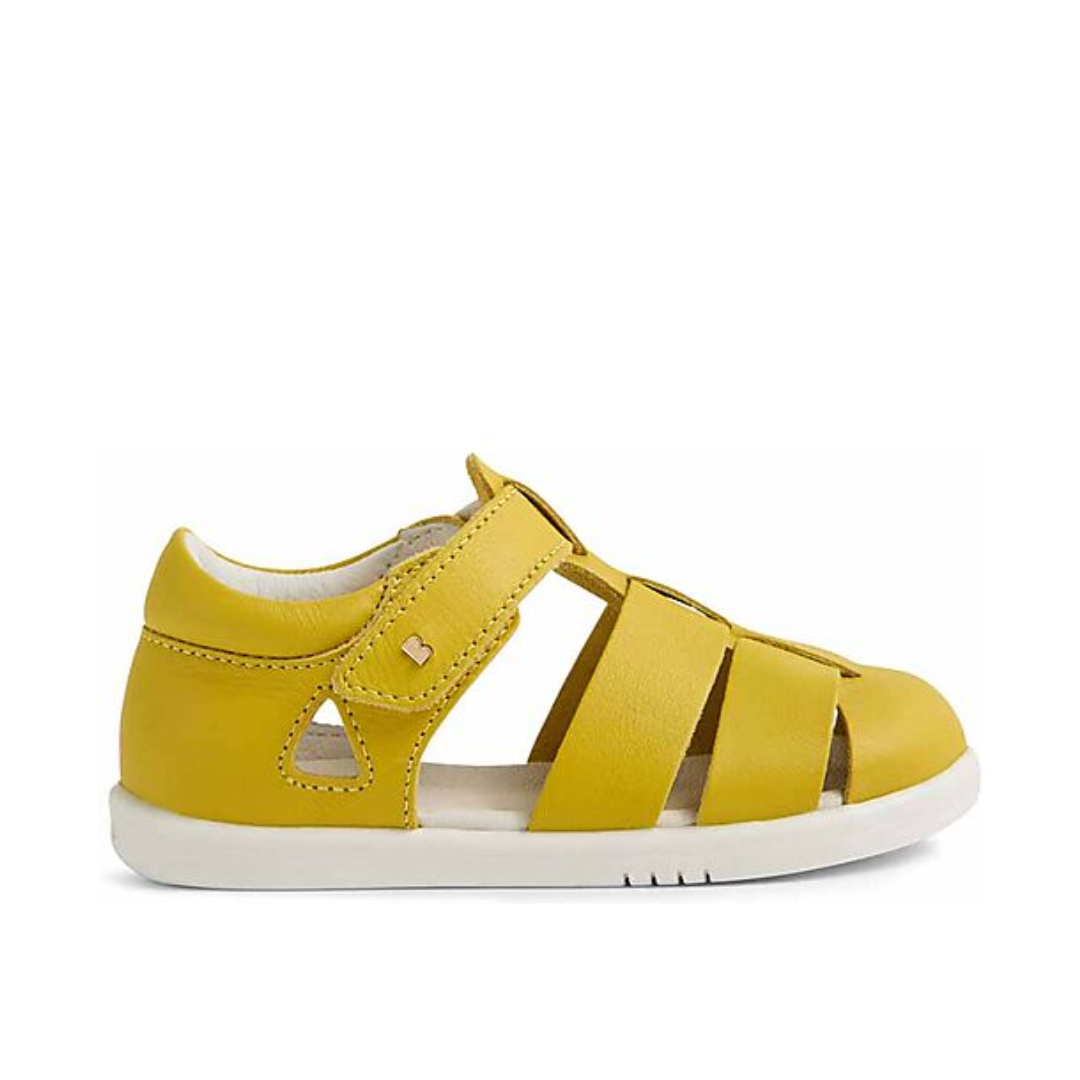 Sandalo ragnetto Bobux Tidal giallo in pelle da bambino