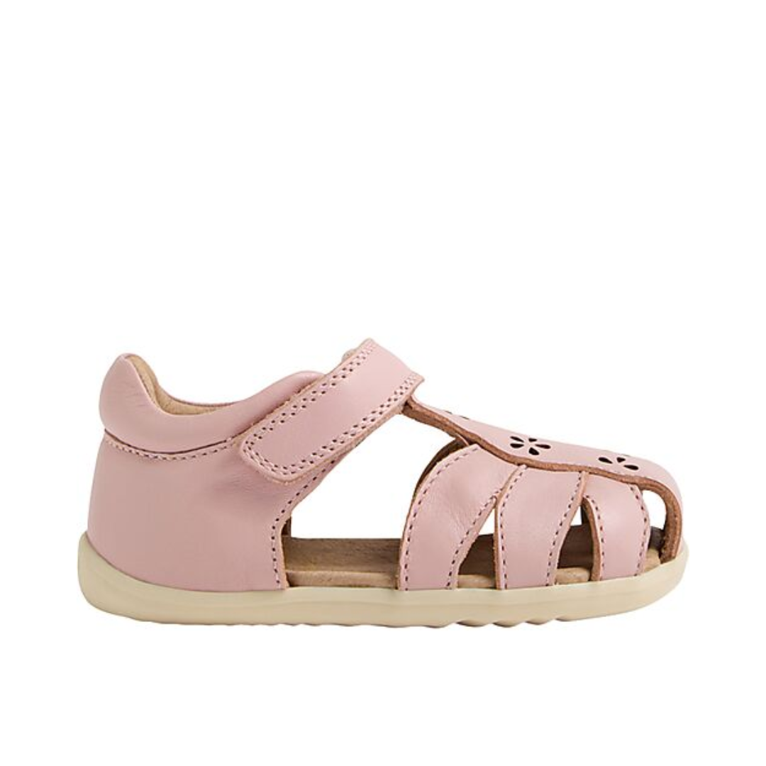 Bobux Holly Ballet Pink Step Up sandali rosa chiusi in pelle per bambini