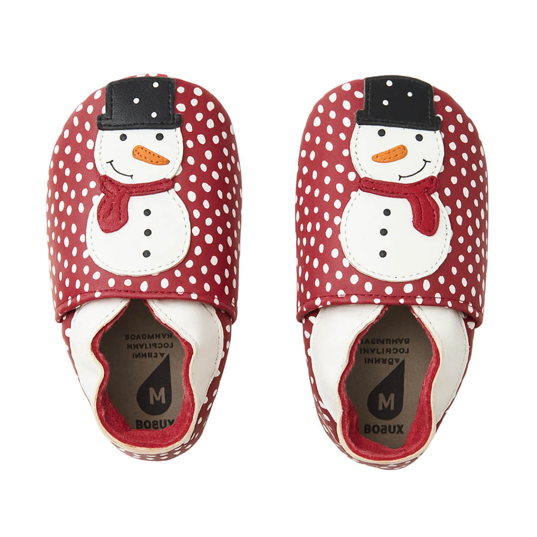Bobux Soft Sole | Pupazzo di Neve Rosso - Snowie
