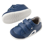 Bobux Step Up Blaze Vintage Indigo: design sportivo unisex con doppio cinturino per una calzata sicura.