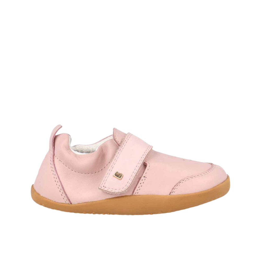 Scarpe Bobux Xplorer Ripple Blossom + Lotus laterale con tomaia in pelle rosa e chiusura in velcro