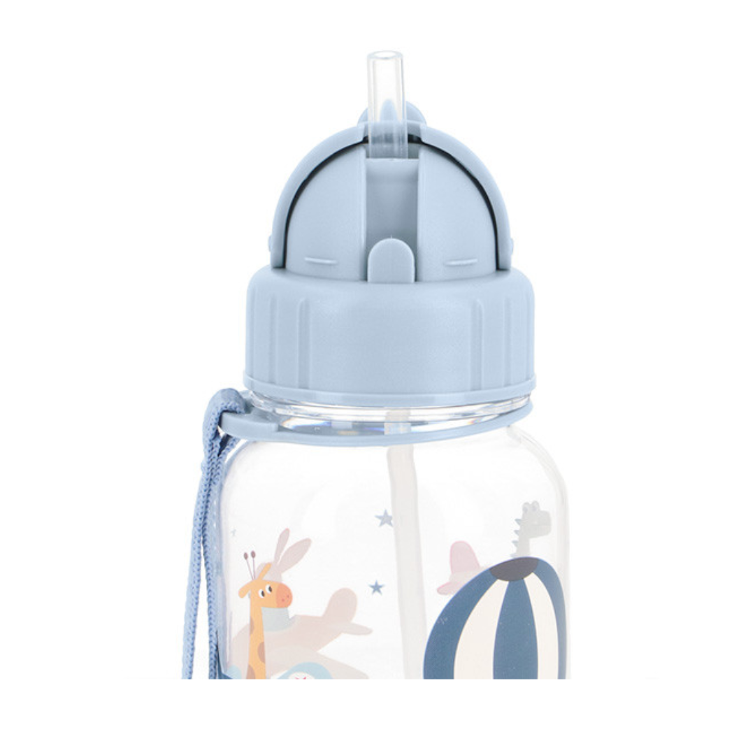 Borraccia Tutete Aeroplanini senza BPA in Tritan con cannuccia in silicone pieghevole e tappo flip-top