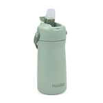 Borraccia bambino Noüka verde con cannuccia in silicone morbido