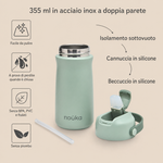 Borraccia acciaio inox 350 ml Noüka tinta unita per bambini da 6 mesi