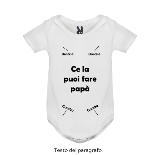 Body neonato Personalizzato Regalo Papà - Ce la puoi fare papà