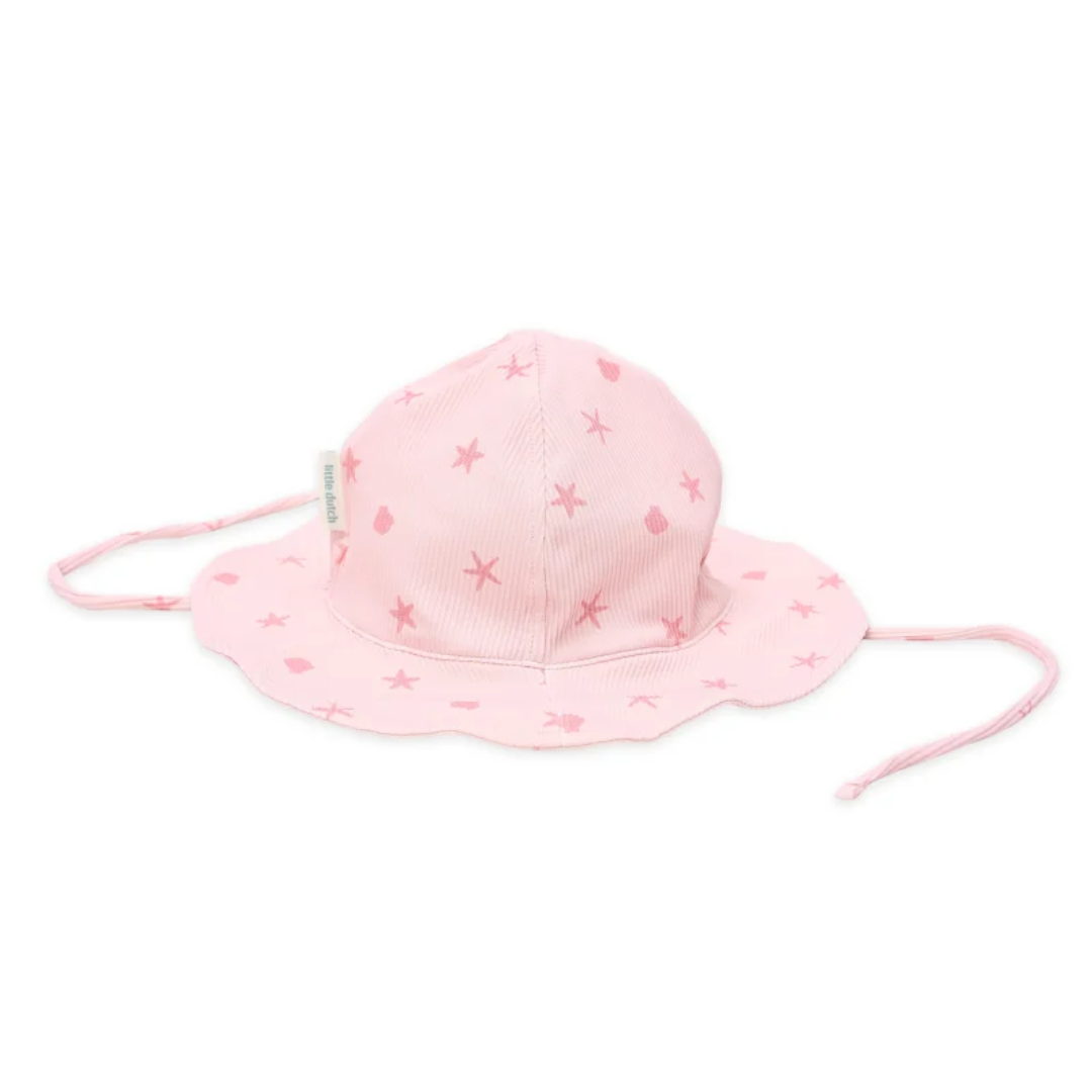 Cappellino da sole Little Dutch Dreamy Seashells con tesa larga per bambini