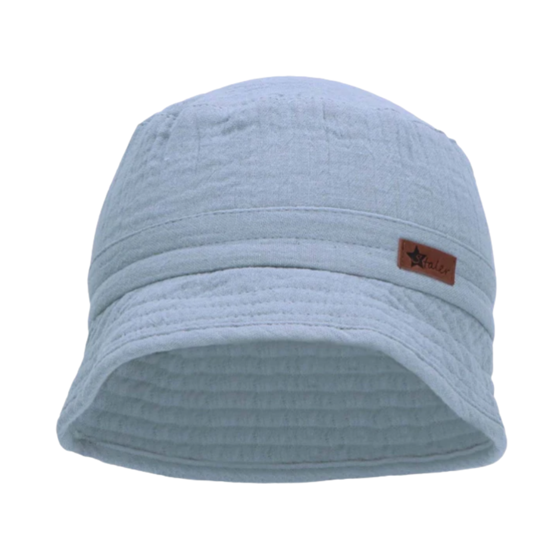Cappello anti UV bambino in mussola di cotone biologico
