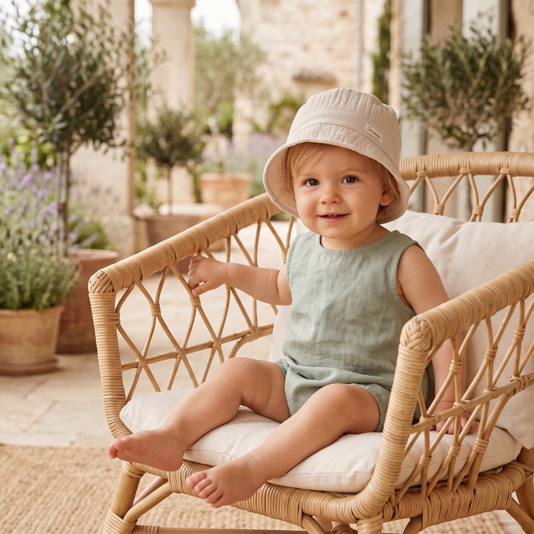 Cappello bimbo Sterntaler sabbia in cotone biologico leggero