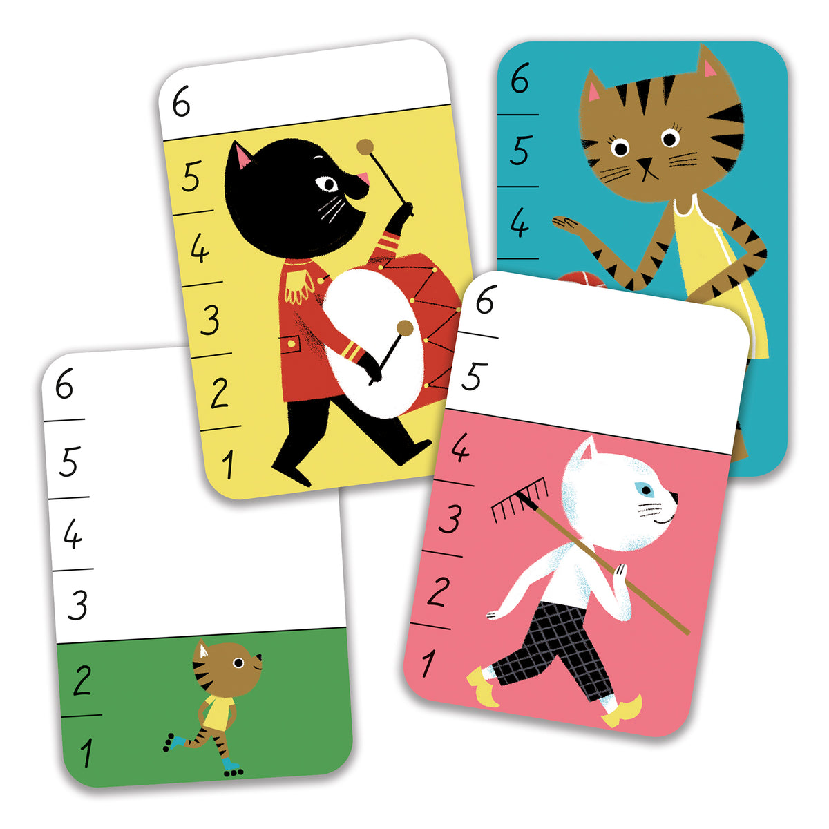 Bata-Miaou Djeco – scatola compatta della battaglia dei gatti