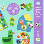 5 giochi Djeco Mémo Loto Domino fattoria – scatola