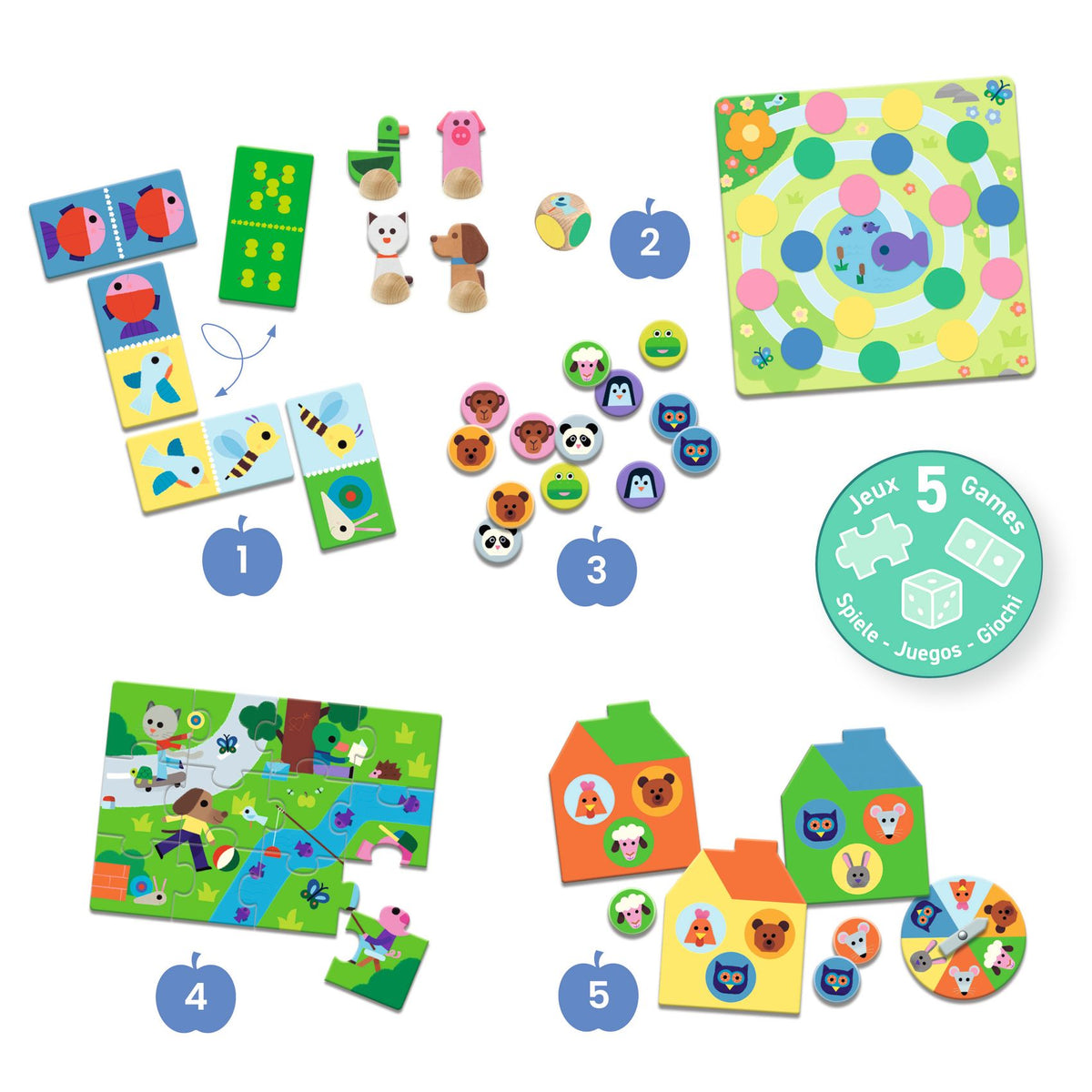 Memory Djeco animali della fattoria – gioco di memoria del cofanetto