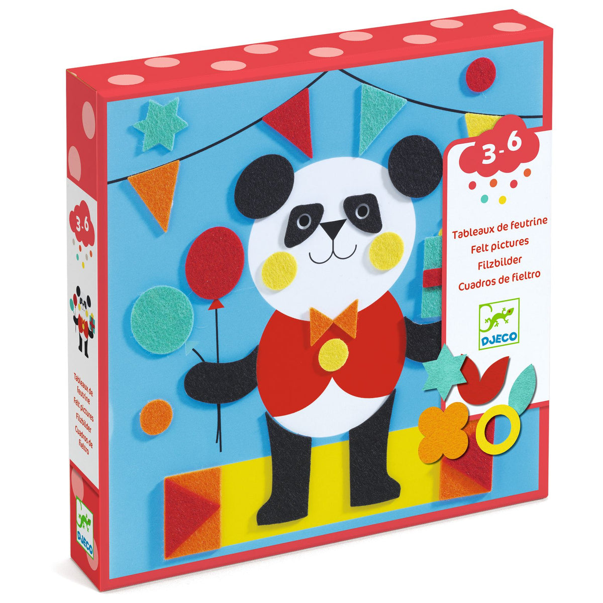 Collage in feltro Creature Gentili Djeco, kit creativo per bambini dai 3 anni