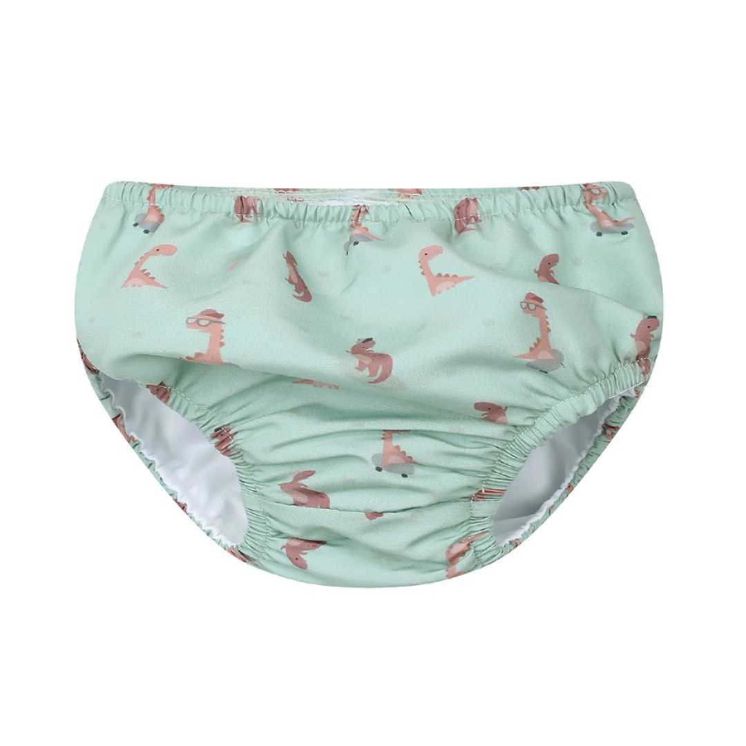 Costumino contenitivo mare e piscina bambina fantasia dinosauri Monnëka