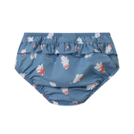 Costume contenitivo bambina Monnëka Ippopotami con volantino per mare e piscina