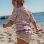 Costume contenitivo Little Dutch Dreamy Flowerfield per mare e piscina, fantasia floreale rosa