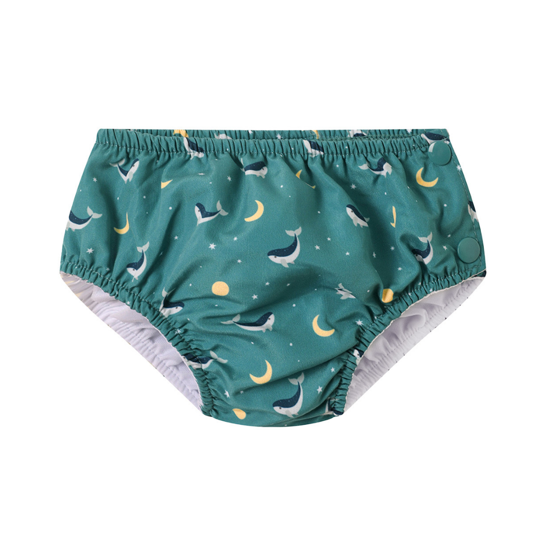 Costume contenitivo Monnëka Teal Whale per mare e piscina