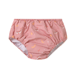 Costume contenitivo con volant Monnëka Pink Whale per mare e piscina