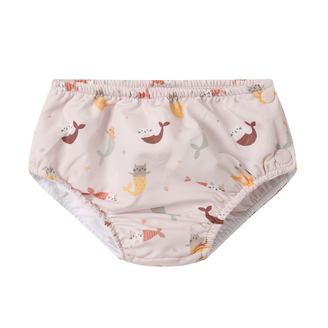 Costume contenitivo con volant Monnëka Mermaid Cats per mare e piscina