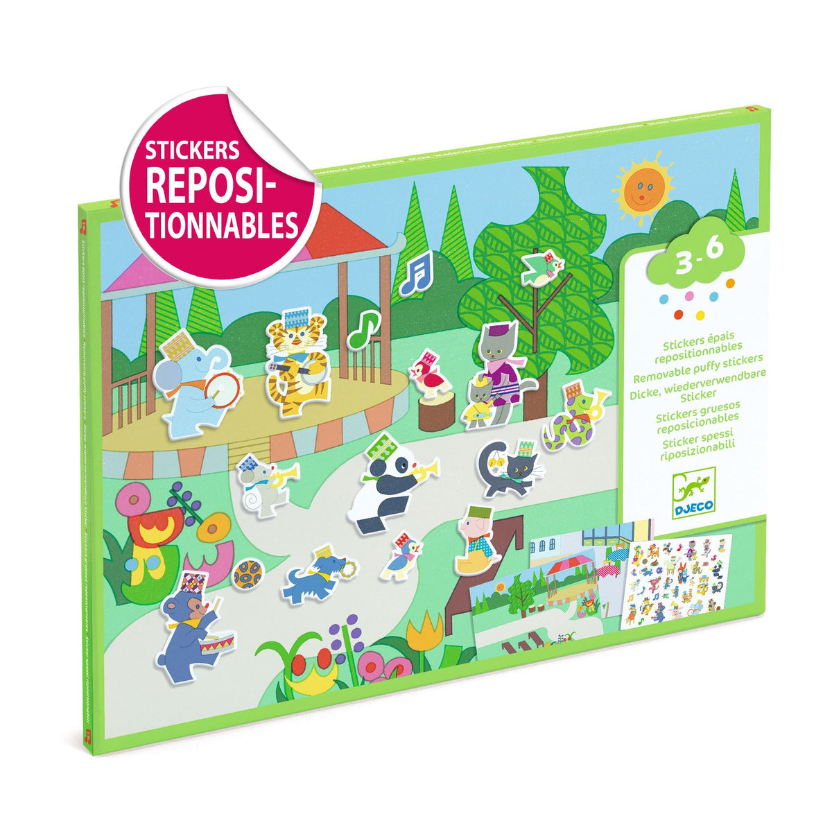 Crea con gli stickers Fanfare Djeco – confezione