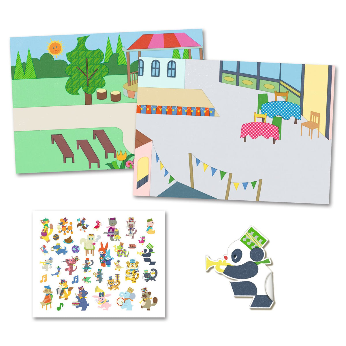 Stickers Fanfare Djeco – adesivi puffy spessi e morbidi