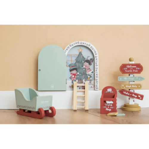 Little Dutch Porta dell'Elfo - Play Set Elf on the Shelf