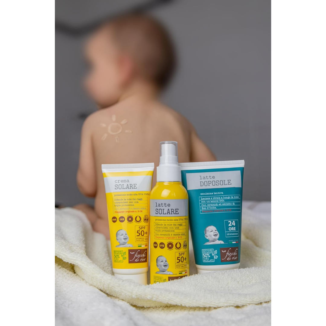 Fiocchi di Riso Crema Solare Bimbi SPF 50+ 100ml tripla