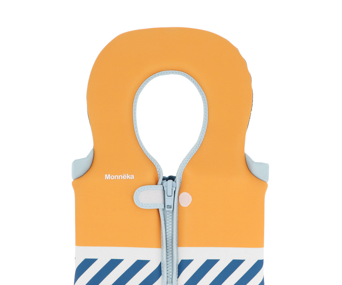 Giacca nuoto bambini Monnëka Stripes Blues 11-15 kg