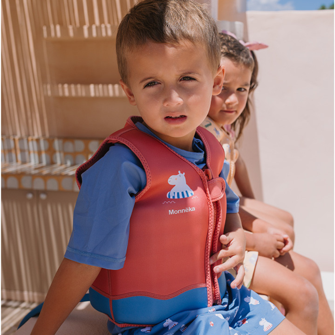 Giacca galleggiante bambini Hippos per mare e piscina