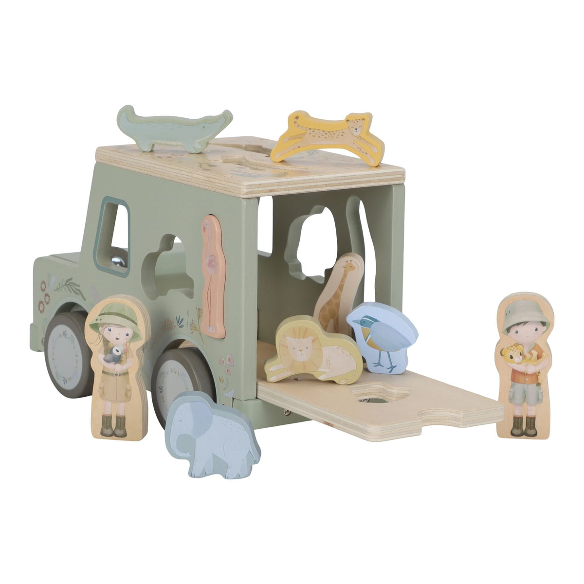 Blocchi a forma di animale dell'auto safari Little Dutch