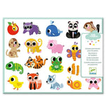 Djeco 100 adesivi cuccioli animali bambini 18 mesi