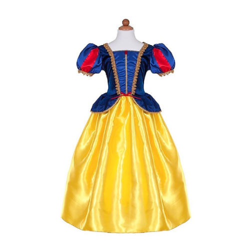 Great Pretenders - Vestito Biancaneve Deluxe Carnevale - Costume bambina con corpetto blu, gonna gialla e dettagli dorati.