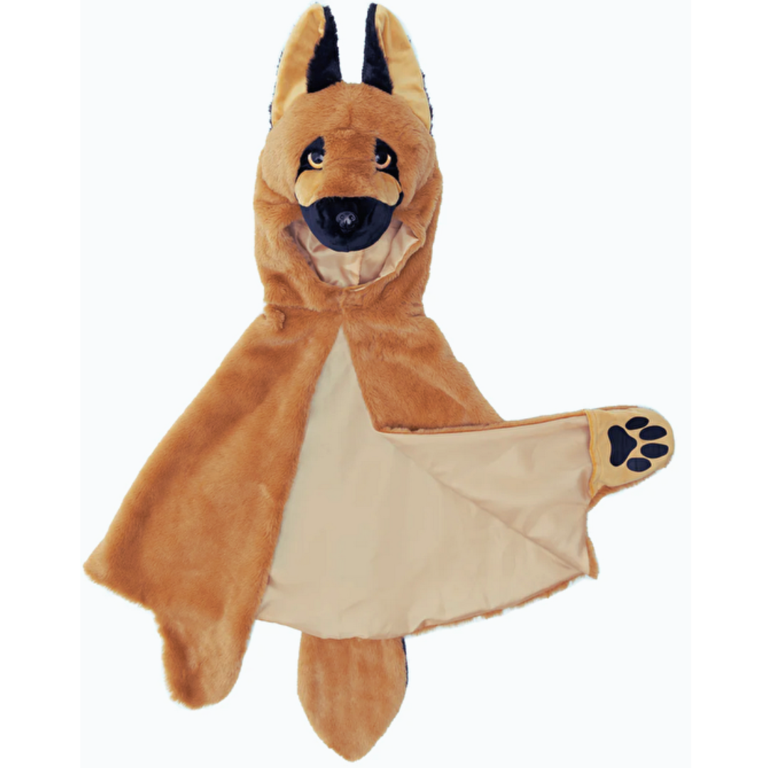 Mantello cane aperto vista interna - Fodera morbida e chiusura velcro facile da indossare