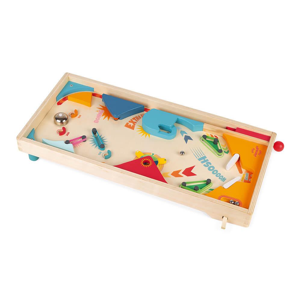 Flipper per bambini Janod in legno certificato FSC con 3 palline di metallo
