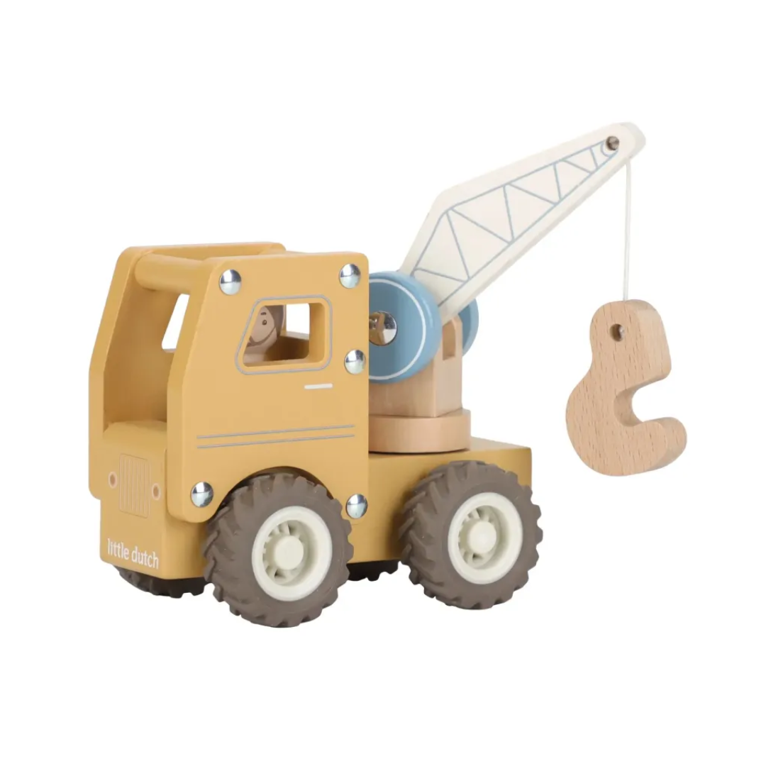 veicoli da cantiere giocattolo in legno per bambini