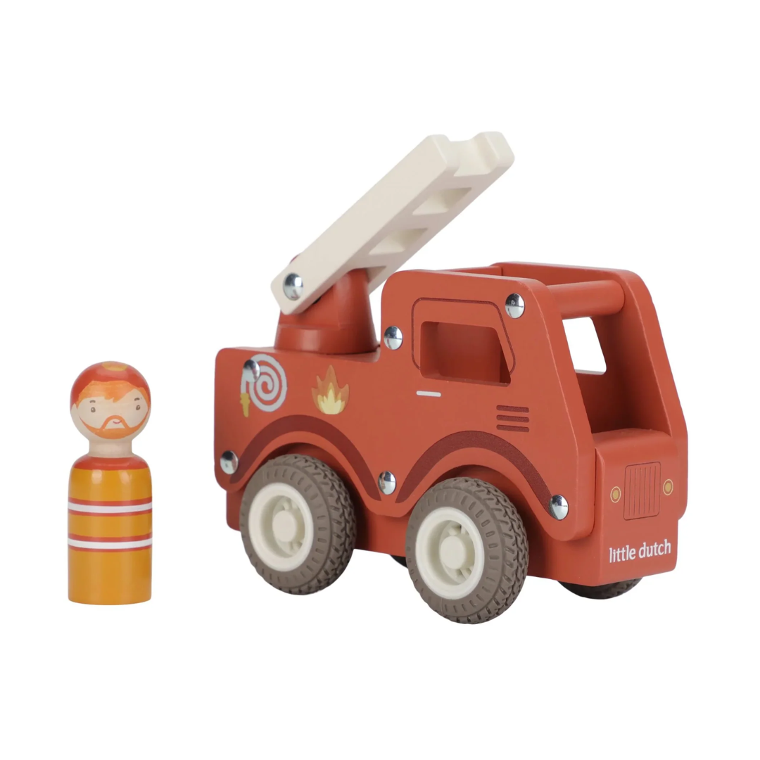 camion dei pompieri in legno