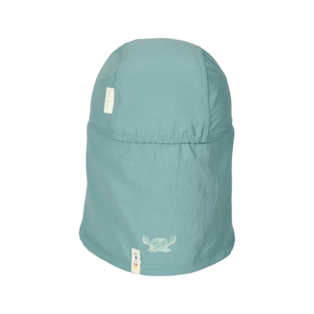Cappellino piscina Little Dutch in nylon verde con copertura per il collo